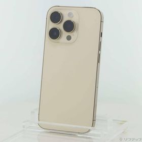 〔中古〕Apple(アップル) iPhone14 Pro 128GB ゴールド MQ073J／A SIMフリー〔198-ud〕