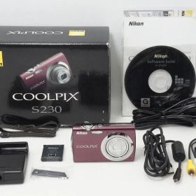 美品 Nikon ニコン COOLPIX S230 コンパクトデジタルカメラ パープル 元箱付 260603g