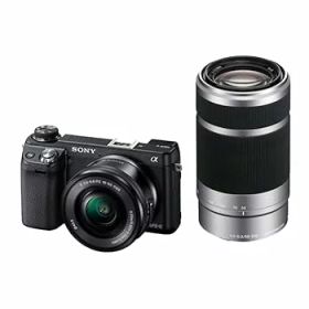 【中古】（非常に良い）SONY ミラーレス一眼カメラ α NEX-6ダブルズームレンズキット ブラック NEX-6Y/B