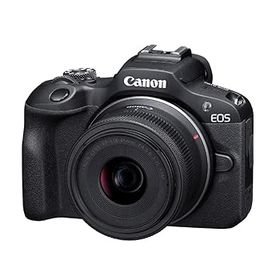 【中古】（非常に良い）Canon ミラーレス一眼カメラ EOS R100 標準ズームレンズキット(RF-S18-45) ブラック/APS-C/約356g EOSR100-1845ISSTMLK