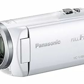【中古】（非常に良い）パナソニック HDビデオカメラ V480MS 32GB 高倍率90倍ズーム ホワイト HC-V480MS-W