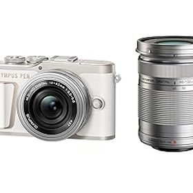 【中古】（非常に良い）OLYMPUS ミラーレス一眼カメラ PEN E-PL10 EZダブルズームキット ホワイト