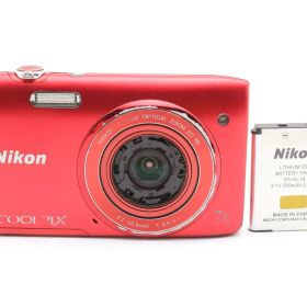【返品保証】訳あり｜COOLPIX クールピクス S3500 レッド コンパクトデジタルカメラ #C260602-02