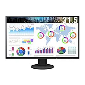 【中古】（非常に良い）EIZO FlexScan 31.5インチ ディスプレイ モニター フレームレス 4K UHD IPS USBType-C HDMI DisplayPort EV3285-BK