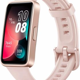 HUAWEI Band 8 スマートウォッチ 高精細フルビューディスプレイ1.47インチ 14日間持続バッテリー 高精度睡眠測定 薄型軽量 24時間健康管理 バンド交換可能 着信通知 LINEアプリ通知 iOS&Android対応 サクラピンク