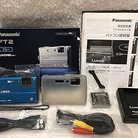 【中古】（非常に良い）パナソニック デジタルカメラ ルミックス スプラッシュブルー DMC-FT2-A