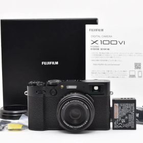 ★新品級★ フジフイルム FUJIFILM X100VI ブラック 日英二言語モデル《ショット数920回・元箱付・付属品多数！》完動品 #A605057