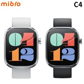 mibro ミブロ C4 スマートウォッチ 見やすい大画面 24時間健康モニタリング機能 長時間バッテリー 通話機能 2ATM防水性能 SP380012 国内正規品