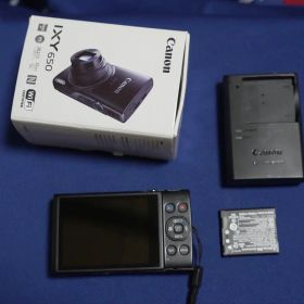 【美品】Canon IXY 650 ブラック 元箱・純正充電器・バッテリー付