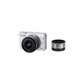 Canon ミラーレス一眼カメラ EOS M10 ダブルレンズキット(ホワイト) EF-M15-45mm(中古品)