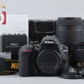 【中古】Nikon ニコン D3400 ブラック ダブルズームキット シャッター回数僅少 元箱付き