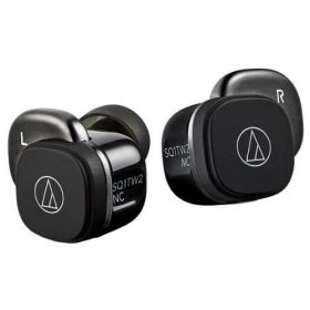 オーディオテクニカ ATH-SQ1TW2NC BK 完全ワイヤレスイヤホン ブラック Bluetooth ノイズキャンセリング機能搭載 外音取り込み テレワーク
