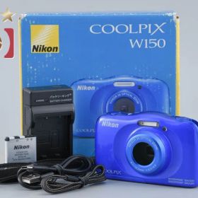 【中古】Nikon ニコン COOLPIX W150 ブルー コンパクトデジタルカメラ 元箱付き