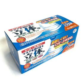 【マスク 立体 不織布】50枚入り×＜1箱＞ HADARIKI 新 マスクを着けると立体【大人用 175mm x 95mm】