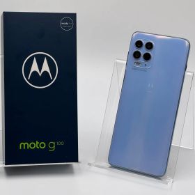 【箱付き中古B】moto g100(XT2125-4) イリディセントスカイ SIMフリー 白ロム