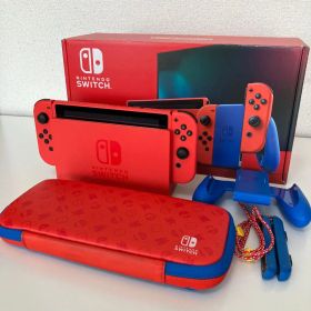 【美品】Nintendo Switch 本体 マリオレッド×ブルーセット