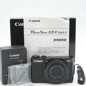 ■ほぼ新品■ Canon コンパクトデジタルカメラ PowerShot G9 X Mark II ブラック 1.0型センサー/F2.0レンズ/光学3倍ズーム PSG9XMARKIIBK