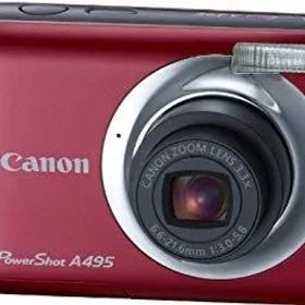 【中古】Canon デジタルカメラ PowerShot A495 レッド PSA495(RE) wyw801m