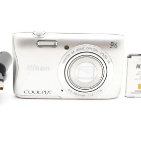 ★極上品★ ニコン Nikon COOLPIX S3700 シルバー 2005万画素 【Wi-Fi搭載・スマホ転送OK！】 #0647A
