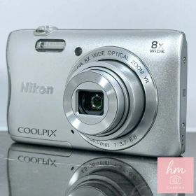 【美品】Nikon COOLPIX S3700 シルバー 2005万画素 光学8倍ズーム 広角25mm Wi-Fi NFC ベストフェイスモード コンパクトデジタルカメラ ニコン クールピクス②
