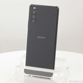 (中古)SONY Xperia 10 III 128GB ブラック SOG04 auロック解除SIMフリー(349-ud)