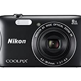 Nikon デジタルカメラ COOLPIX S3700 ブラック 光学8倍ズーム 2005万画素 S3700BK(中古品)