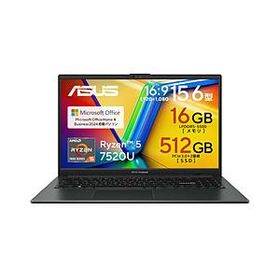 ノートパソコン Vivobook Go 15 ミックスブラック E1504FA-R5165BWS ［15.6型 /Windows11 Home /AMD Ryzen 5 /メモリ：16GB /SSD：512GB /Office Home and Bu…
