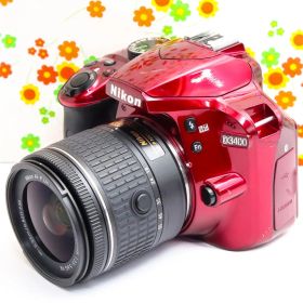 ニコン Nikon D3400 レッド☆高画質☆スマホ転送OK☆可愛い希少色