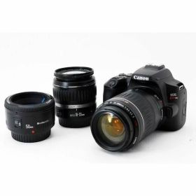 【中古】 キヤノン Canon EOS Kiss X10 トリプルレンズセット 美品 ストラップ付き 当店保証30日間 人気 ミラーレス 一眼レフ 交換レンズ カメラ