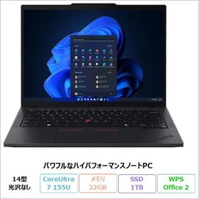 Lenovo ThinkPad T14 Gen 5 ノートPC 21MLCTO1WW Windows11 Office付 CoreUltra7 155U 32GB SSD1TB 14インチ 再生品Sランク