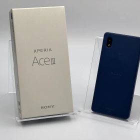 【箱付き中古A】Xperia Ace III SOG08 ブルー SIMフリー 白ロム