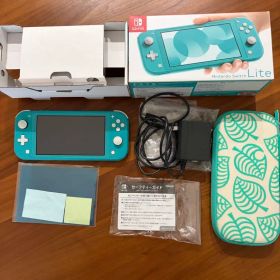 Nintendo Switch Lite ターコイズ 保護シート、ケース付き