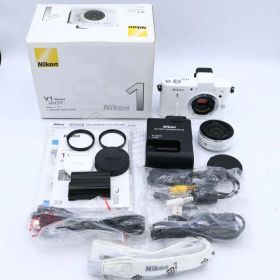 【シャッター回数：2868回】Nikon ニコン ミラーレス一眼カメラ Nikon 1 V1 (ブイワン) 薄型レンズキット ホワイト #260608_22004458