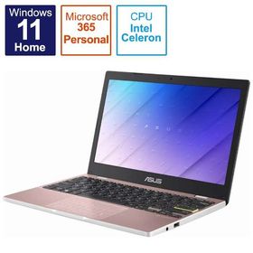 ノートパソコン 新品 ASUS E210KA E210KA-GJ03PWS 11.6インチ Celeron N4500 eMMC128GB メモリ4GB Windows 11 Webカメラ Office 搭載 日本語キーボード ローズピンク