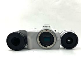 【全額返金保証】【最速発送】Canon デジタル一眼 EOS R50 ダブルズームキット ホワイト 美品 動作確認済