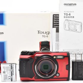 [完動美品] OLYMPUS TOUGH TG-6 レッド 防水デジタルカメラ 箱付き 769ショット #2926463A