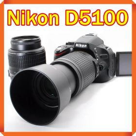✨少シャッター数 Nikon D5100 一眼レフ スマホ転送 望遠レンズセット