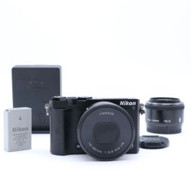 【送料無料】【並品】Nikon1 J5 ダブルレンズキット ブラック