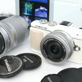 【中古】【並品】オリンパス PEN Lite E-PL7 EZダブルズームキット ホワイト CA01-R5682-2Q4 オリンパス OLYMPUS PEN ミラーレス マイクロフォーサーズマウント 手ブレ補正