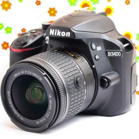 ニコン Nikon D3400☆スマホ転送OK♪☆小型・軽量・高機能一眼レフ♪