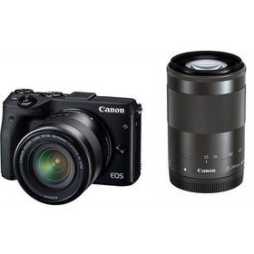 【中古】キヤノン Canon EOS M3 ダブルズームキット ブラック当店保証30日間 人気モデル 高画質 売れ筋