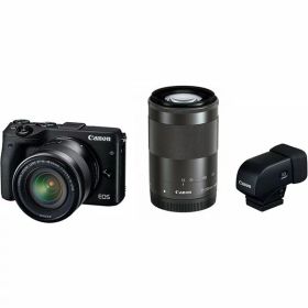 【中古】キヤノン Canon EOS M3 ブラック ダブルズームEVFキット ブラック カメラ 中古 人気 おすすめ 高画質