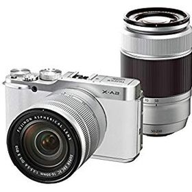 【中古】【非常に良い】FUJIFILM ミラーレス一眼 X-A2 ダブルズームレンズキット ホワイト X-A2WH1650II/50230II