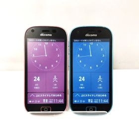 docomo ドコモ スマホ らくらくスマートフォン me F-03K SIMロックあり 利用制限〇 ブルー ピンク 2点まとめ売り 中古 002745