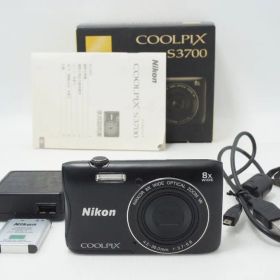 Nikon ニコン COOLPIX S3700 コンパクトデジタルカメラ ブラック 元箱付 260612j