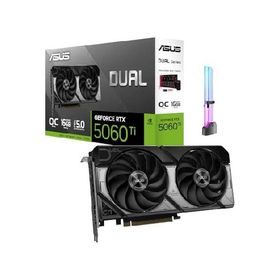 エイスース ASUS Dual GeForce RTX 5060 Ti OC 16GB GDDR7 GPU、PCIe 5.0、HDMI 2.1b、3X DP、4Kゲームとストリーミング、クリエイター、AI作成、ビデオ編集、3D