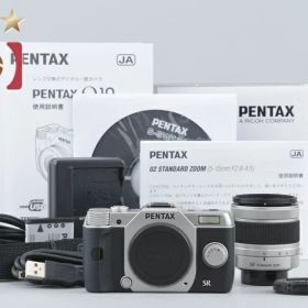 【中古】PENTAX ペンタックス Q10 ズームレンズキット シルバー シャッター回数僅少 元箱付き