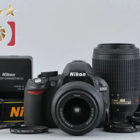 【中古】Nikon ニコン D3100 ダブルズームキット ブラック シャッター回数僅少
