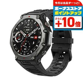 アマズフィット T-Rex 3 充電式クオーツ スマートウォッチ ブランド メンズ Amazfit SP170069-C218 デジタル ブラック 黒