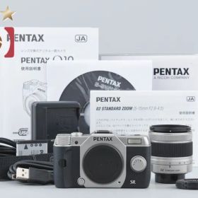 【中古】PENTAX ペンタックス Q10 ズームレンズキット シルバー シャッター回数僅少 元箱付き